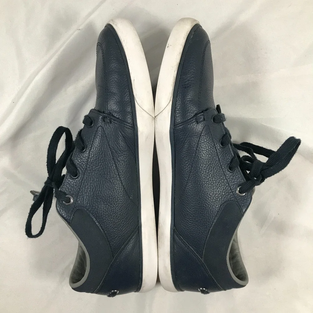 Lacoste Bayliss 118 1 U Navy Blue Crocodile Logo Lace Up Shoes Mens US 8.5 EU 41